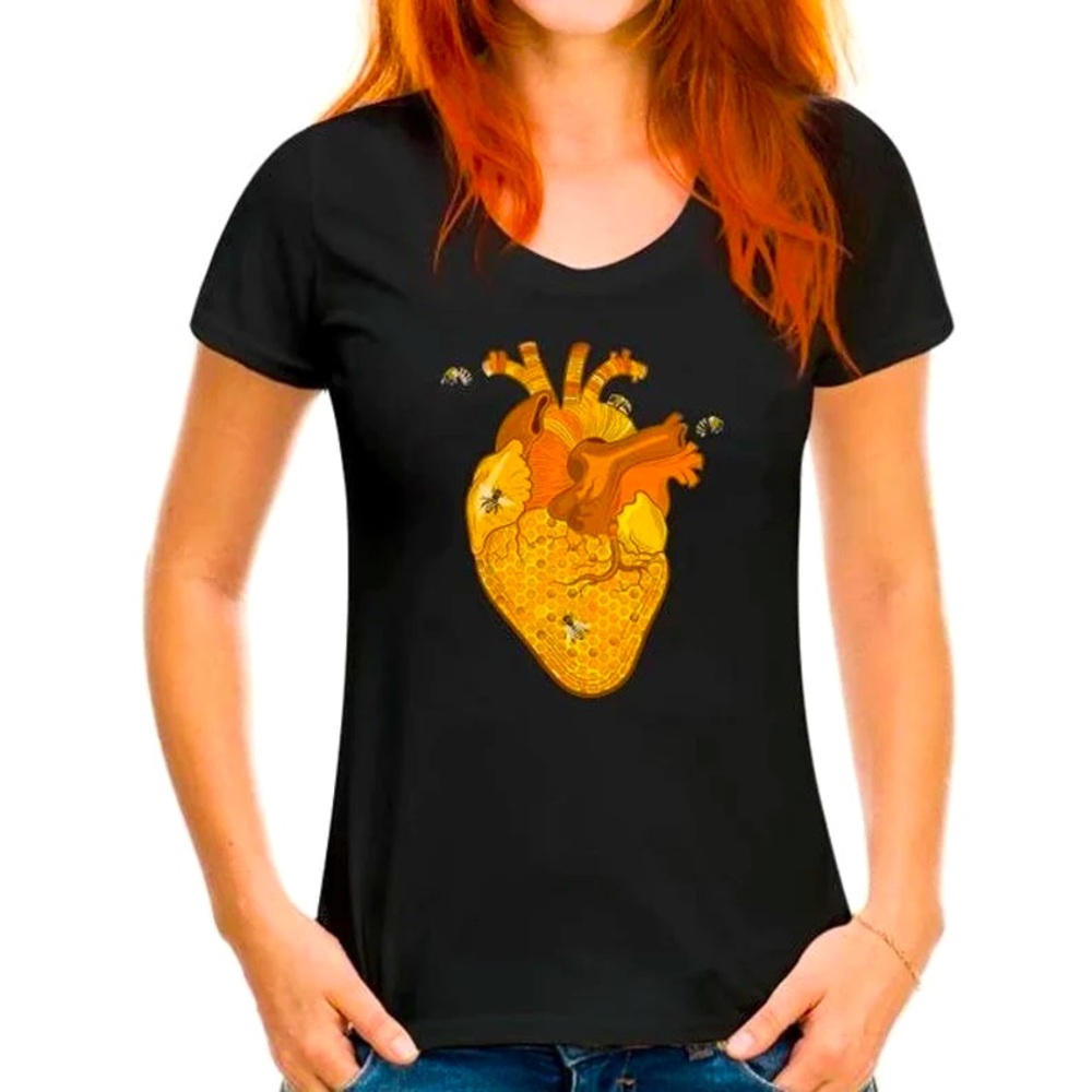 I Heart Honey shirt Anatomical Beekeeper Top 100% Cotton